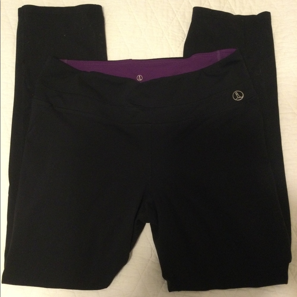 Lands End yoga stretch pants, Sz L 14-16,  black